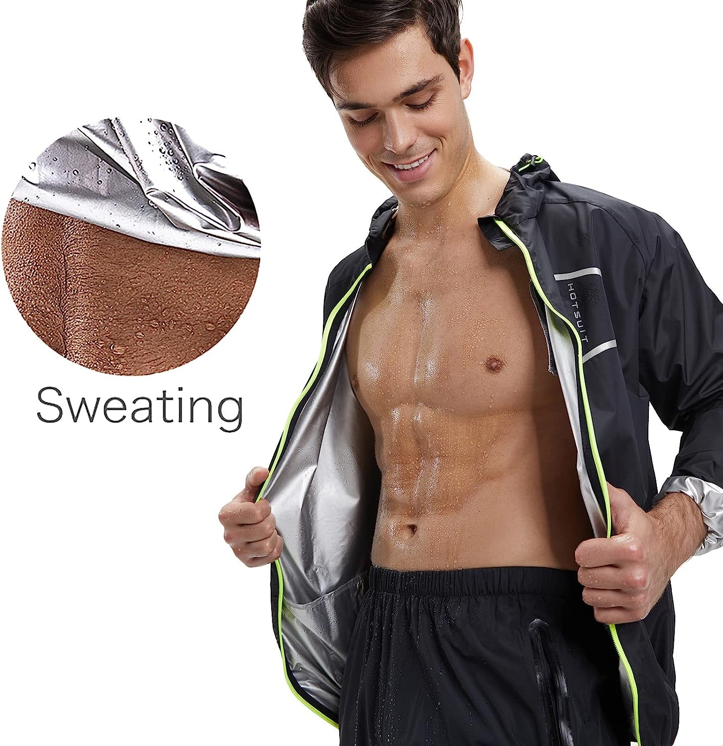 Premium Sauna Suit for Men - Durable Non-Rip Boxing Sweat Jacket for Ultimate Workout Performance