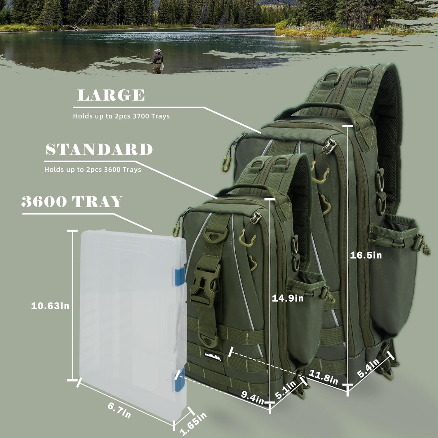 Ultimate Fishing Backpack Tackle Bag with Rod Holder - Perfect Tackle Box Companion!