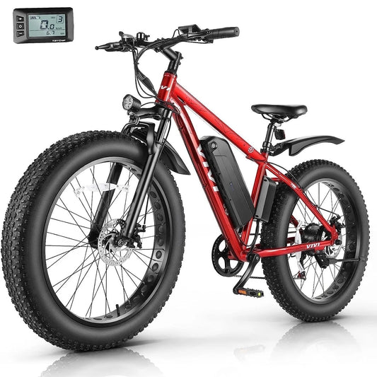 Powerful 26" Fat Tire Electric Bike - 48V 500W All-Terrain Mountain & Beach Bike, UL2849 Certified for Long Range Adventures