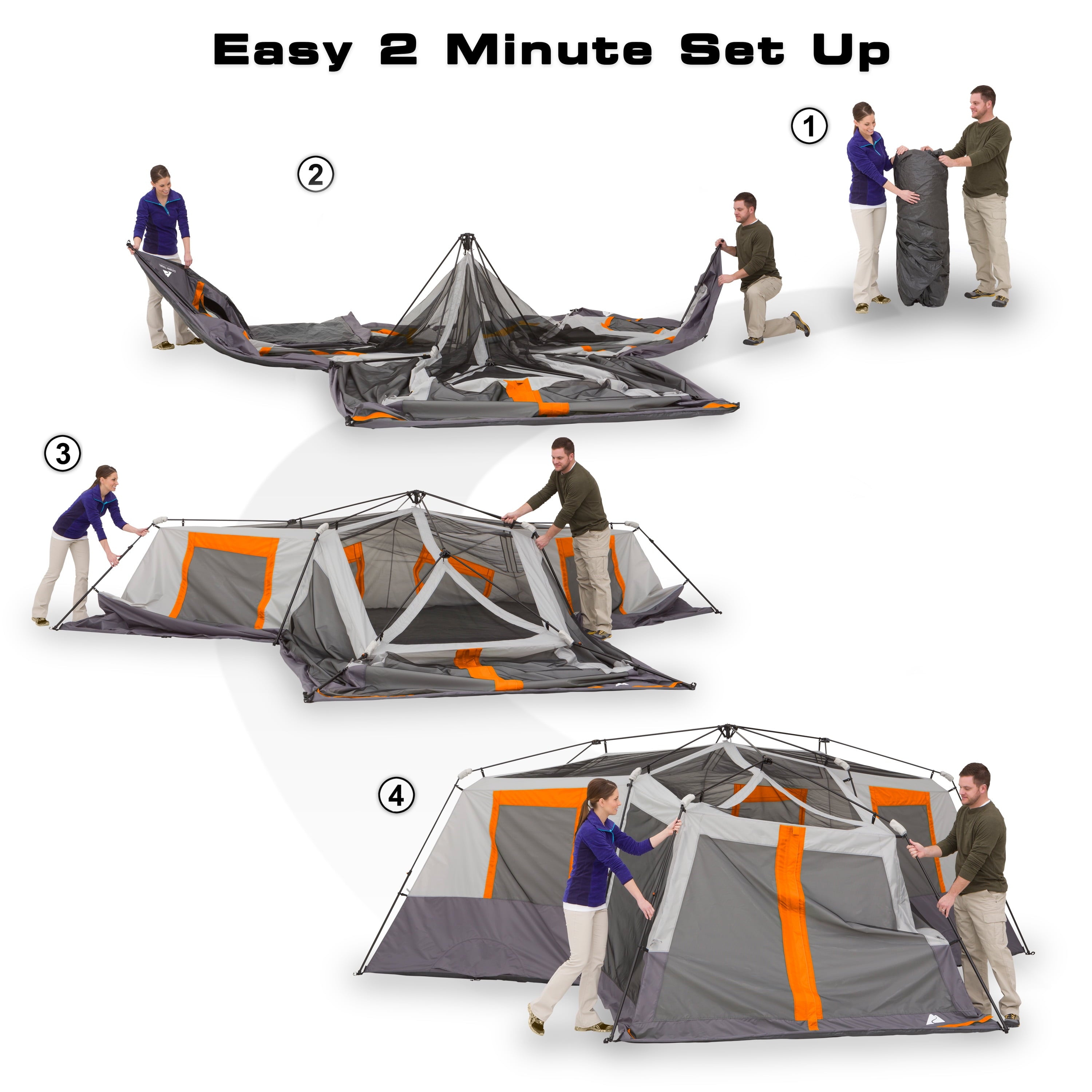 Spacious 12-Person Instant Cabin Tent with Screen Room - 20' x 18' - Perfect for Family Camping!