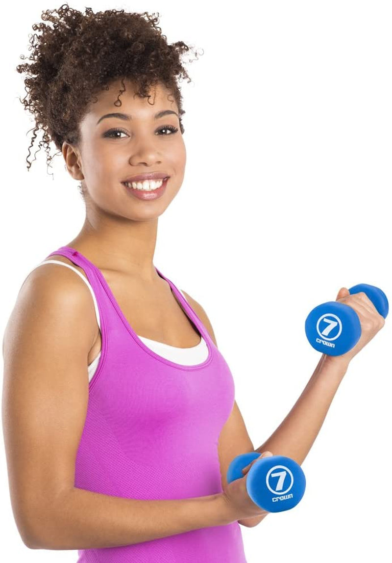 Versatile Neoprene Dumbbell Set - 1, 2, and 3 Lbs with Convenient Rack for Home Gym - Perfect for Indoor and Outdoor Workouts!