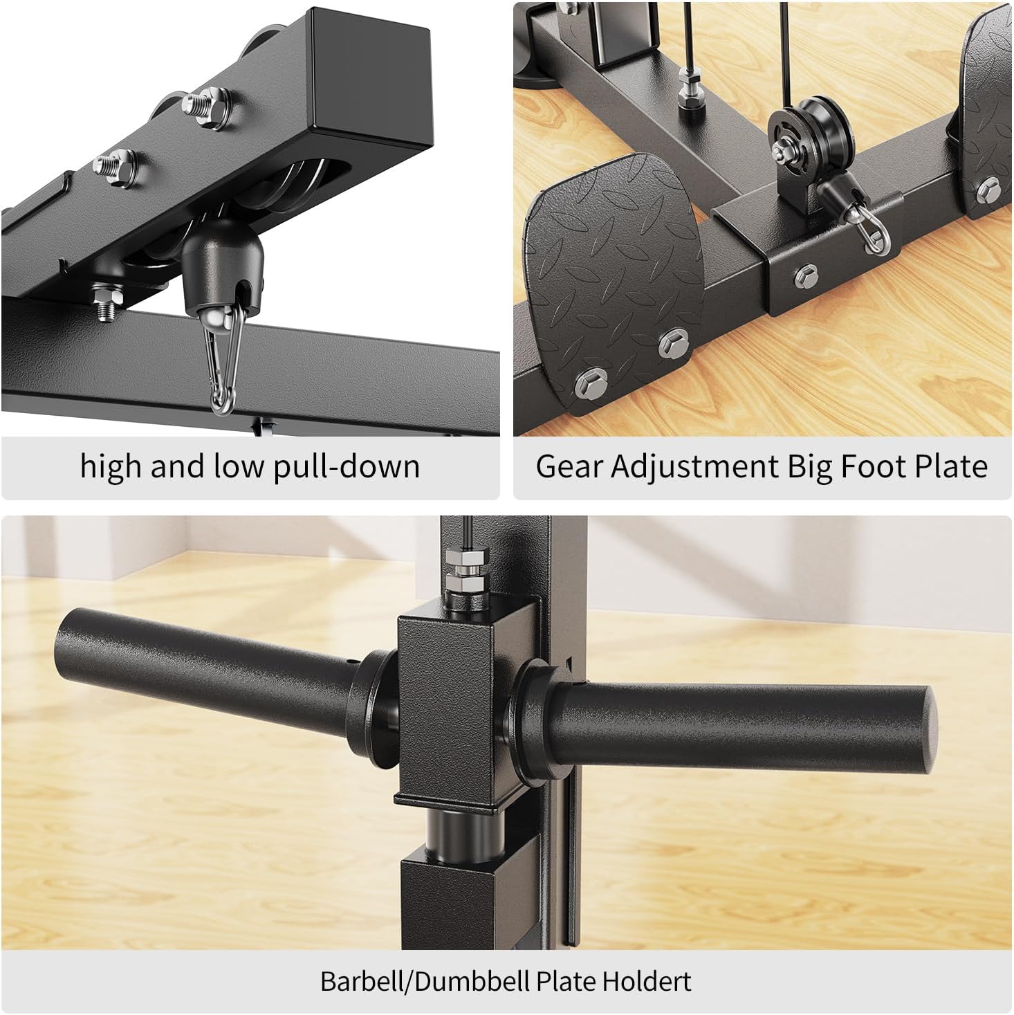 Ultimate Power Rack & Multi-Function Squat Cage with Cable Crossover - Perfect for Home & Garage Gyms!