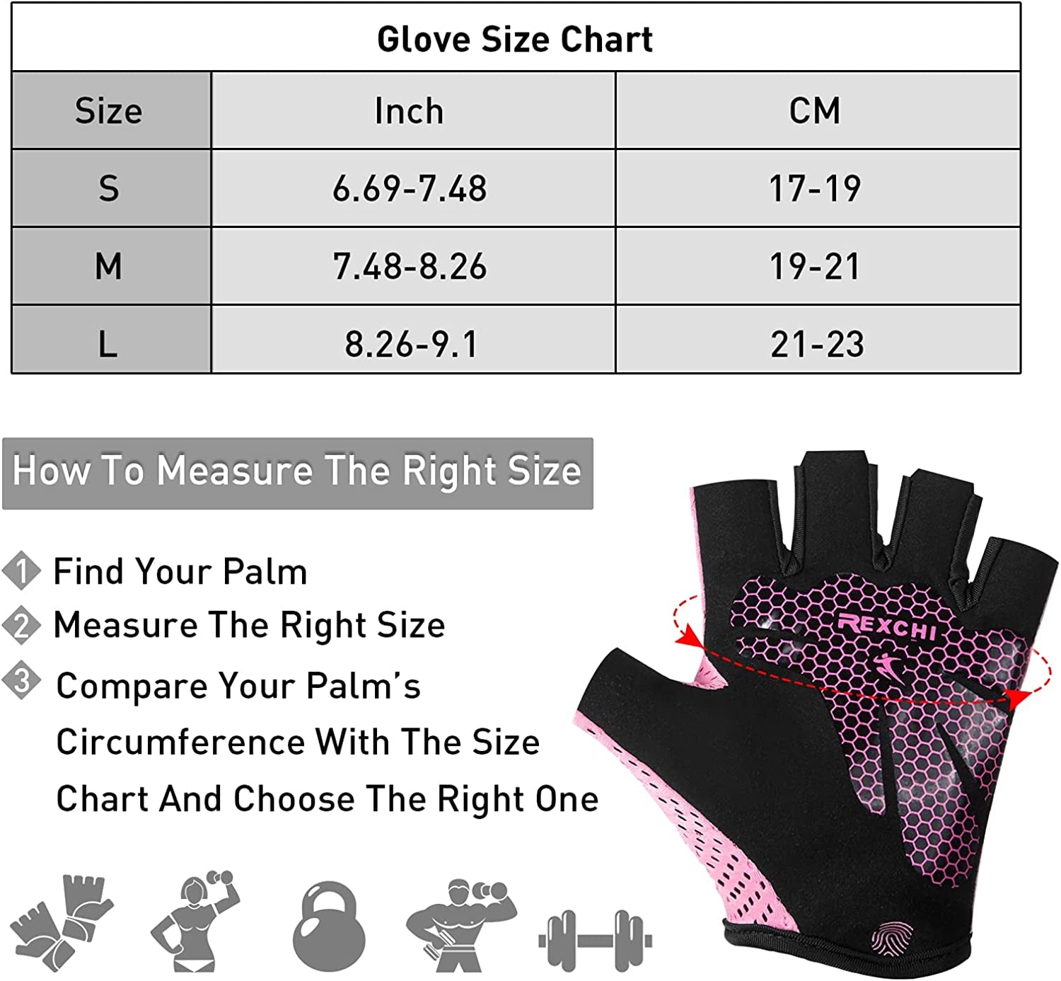 Adjustable Workout Gloves for Men and Women - 2 Pairs Breathable Weight Lifting, Gym, Cycling & Pull Up Training Gloves