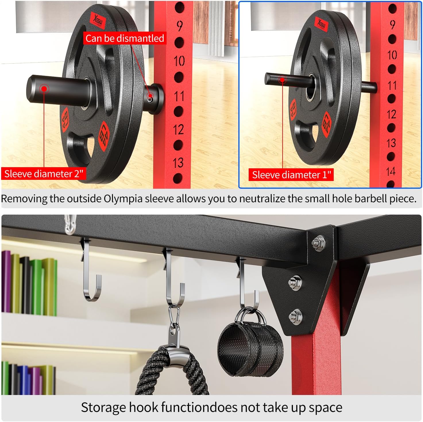 Ultimate Power Rack & Multi-Function Squat Cage with Cable Crossover - Perfect for Home & Garage Gyms!