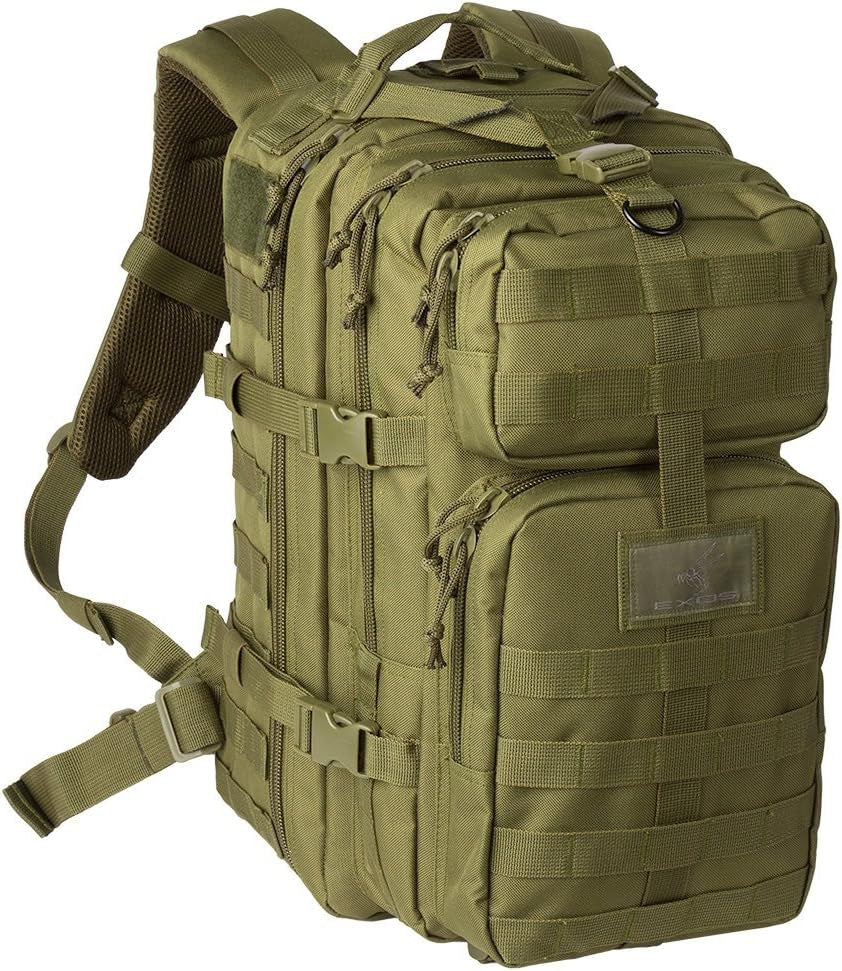 Bravo Military Hiking Backpack - 34L Tactical Rucksack with Molle System - Waterproof Heavy-Duty Hydration Pack (Olive Drab)