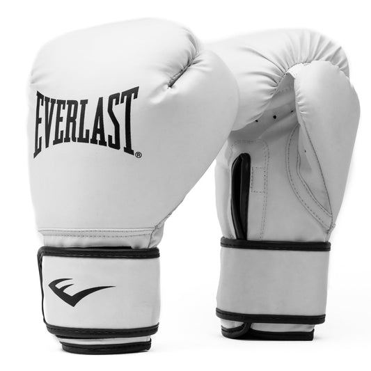 Premium Synthetic Leather Boxing Training Gloves - White, Size S/M