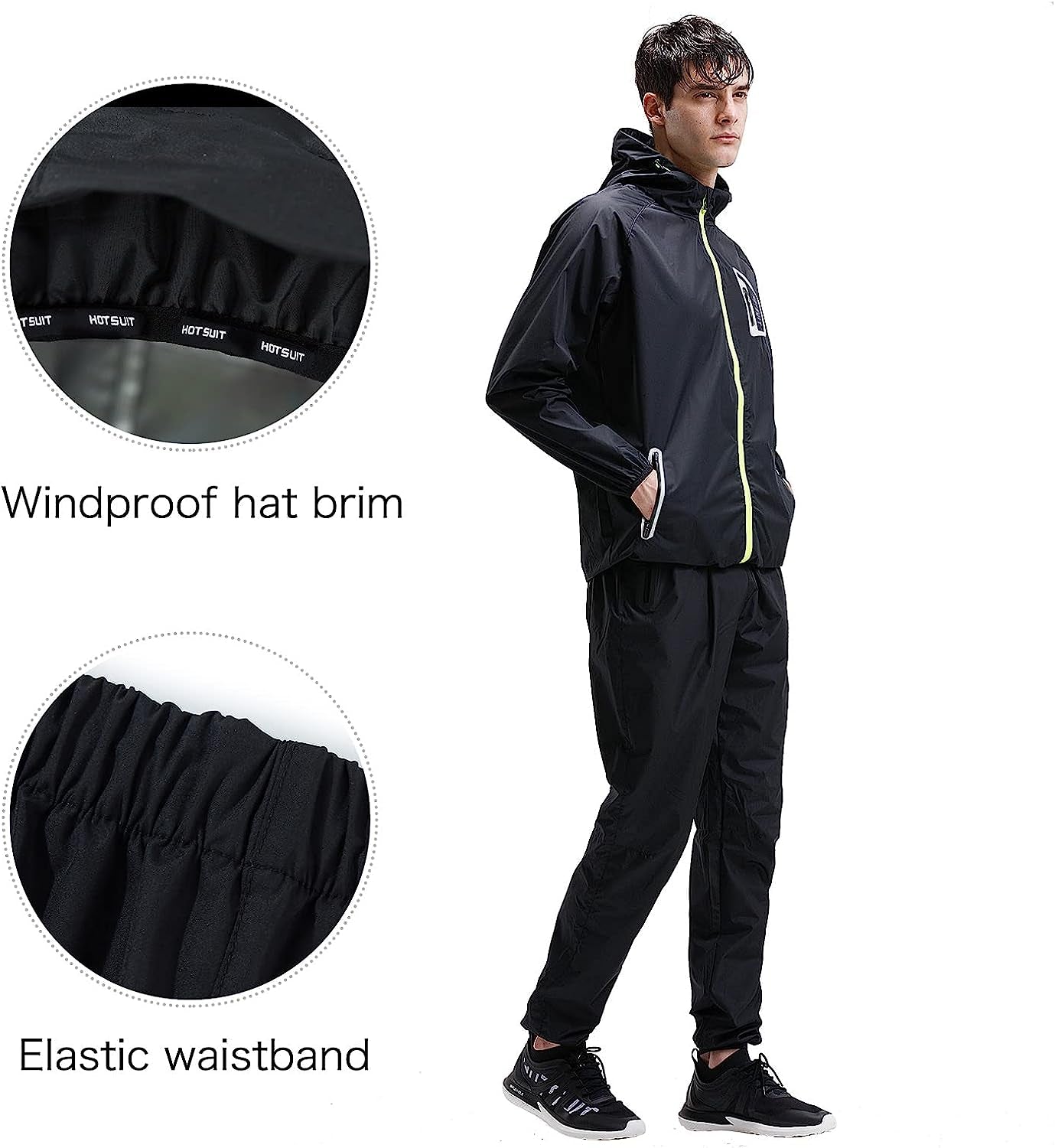 Premium Sauna Suit for Men - Durable Non-Rip Boxing Sweat Jacket for Ultimate Workout Performance