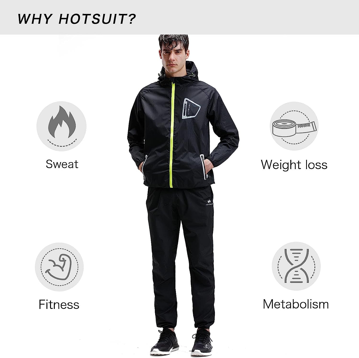 Premium Sauna Suit for Men - Durable Non-Rip Boxing Sweat Jacket for Ultimate Workout Performance