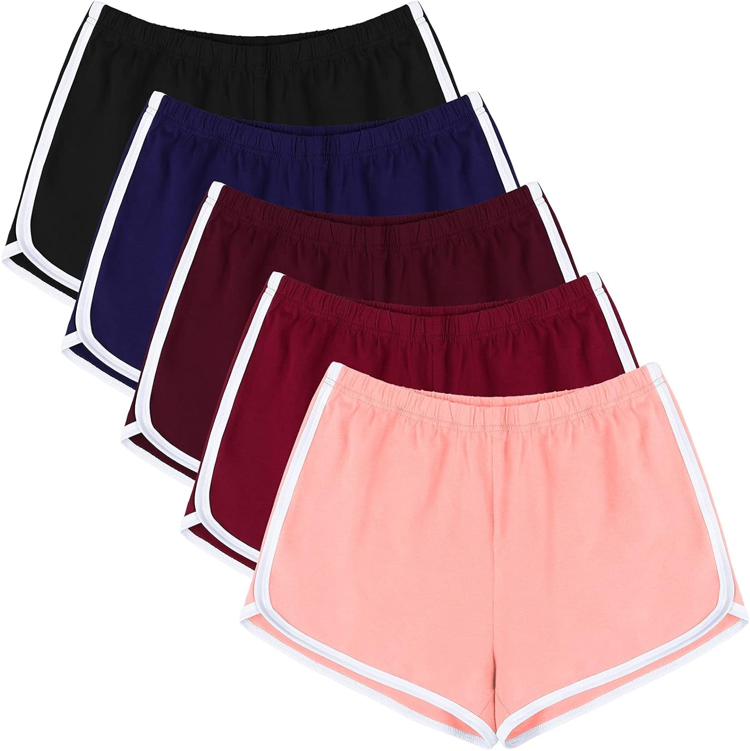 Ultimate Comfort: 5-Pack Women's Cotton Booty Shorts for Yoga, Sports, and Outdoor Adventures