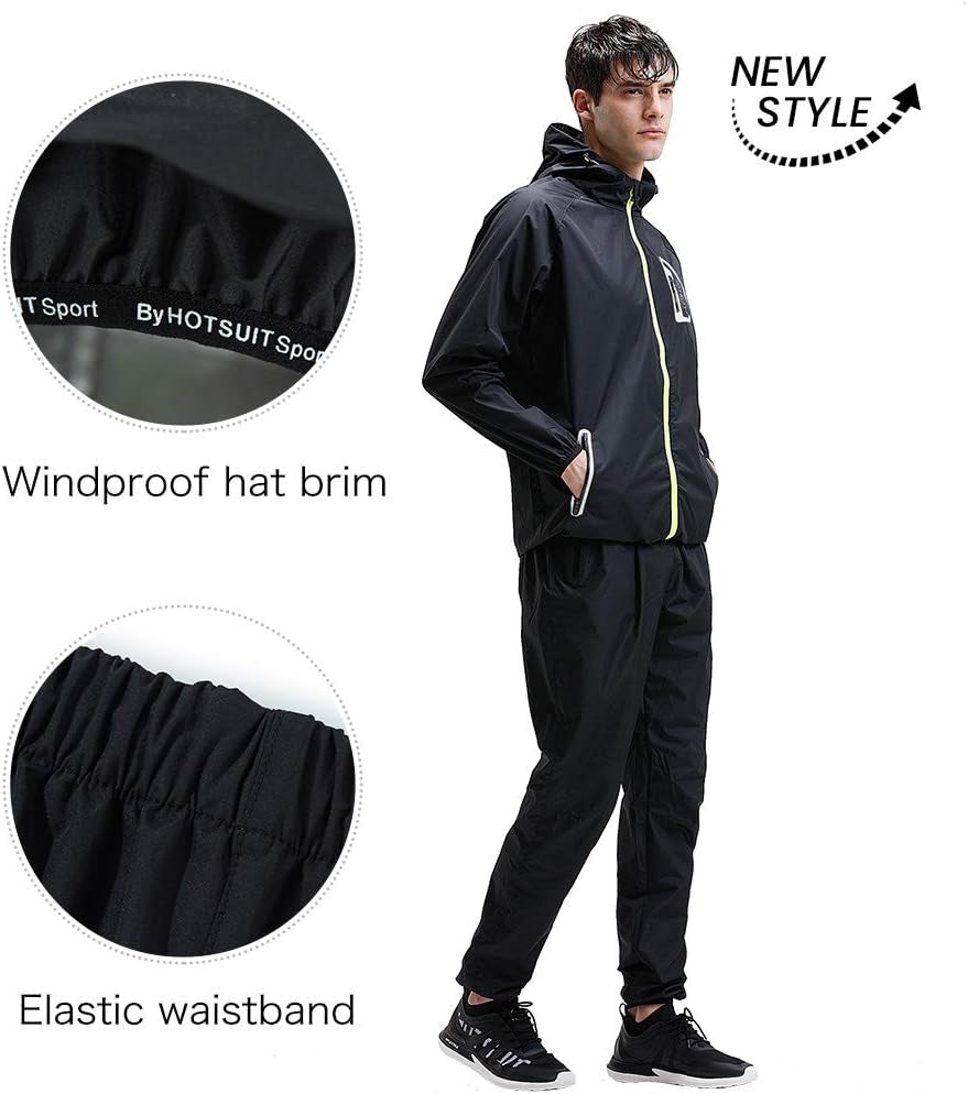 Premium Sauna Suit for Men - Durable Non-Rip Boxing Sweat Jacket for Ultimate Workout Performance