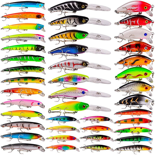 Ultimate Bass Fishing Lures Kit - Topwater Hard Baits & Swimbaits for Freshwater & Saltwater Adventures